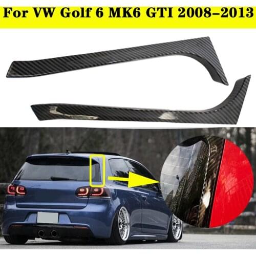 Rear Window Side Canard Spoiler Splitter Trim For VW Golf 6 MK6 GTI 2008-2013 Car Accessories
