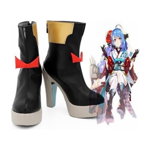 Azur Lane USS Helena Cosplay Boots High Heel Shoes for Adult Women Shoes Costume Accessories Halloween Party Shoes