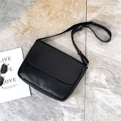 Xiao.p Fashion Mens High Quality Pu Leather Simple Messenger Bag Casual CrossBody Bags Single Shoulder Handbag Male Handbags