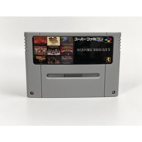Super 100 in 1 Japan Version For 16 Bit Video Game Console With Castlevania Dracula X Contra III Final Fight 3 Hagane Card