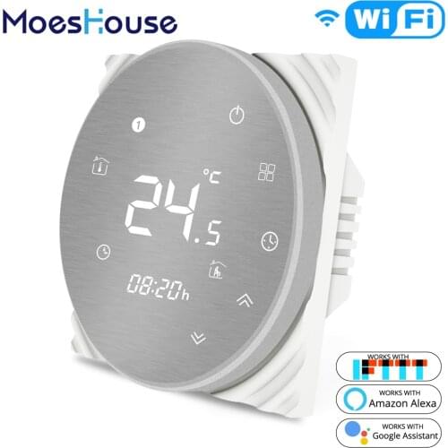 WiFi Smart Thermostat Temperature Controller for Water/Electric floor Heating Water/Gas Boiler Works with Alexa Google Home