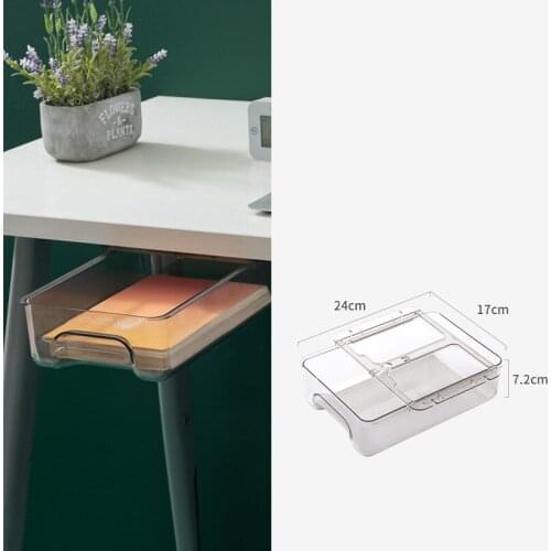 Drawer Desktop Storage Box Office Organizing Student Desk Shelves Stationery Invisible Small Hanging A66