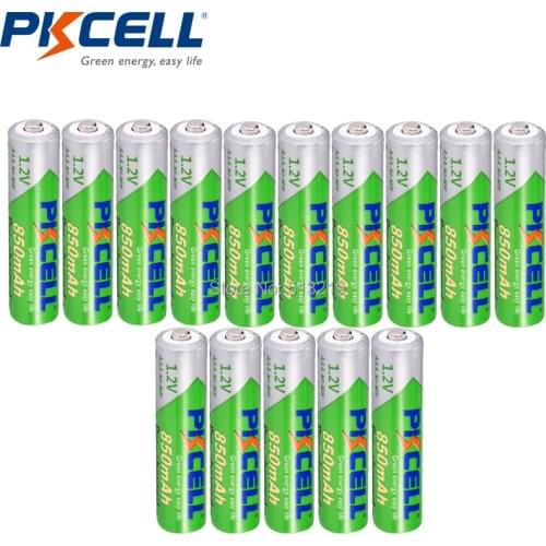 15PCS PKCELL NIMH AAA Battery 850mAh 1.2V nimh aaa Precharge Rechargeable Batteries Up To 1000mAh Low Self Discharge batteries