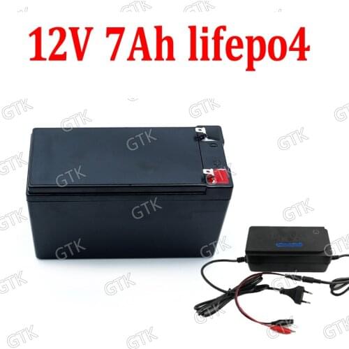 GTK Lifepo4 12.8V 12v 7Ah battery pack BMS 4S 12.8V rechargeable lithium for Childrens toy car golf trolly + 1A charger