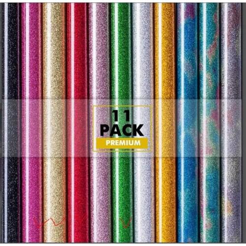 Free Ship 1 Sheet 30.5cmx25cm Glitter Vinyl for Transfer T-Shirt Iron On HTV Heat Press Cutting Plotter DIY Film