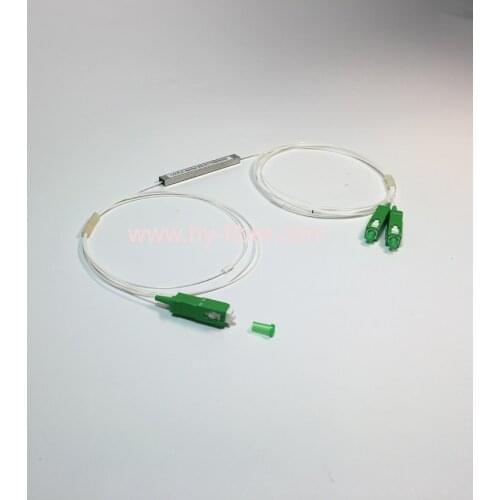 Free Shipping Fiber Optical PLC 1x2 splitter with SC/APC connector out going cable 0.9mm 1 meter 10pcs