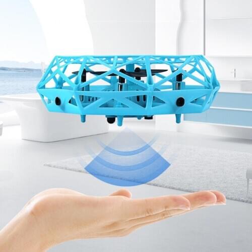 Kids 4-Axis Mini Drone UFO Infrared Induction Hand Control Flying Aircraft Toy Action Figure Gesture Sensor Robot