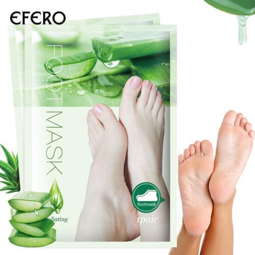 Efero 1Pair Exfoliating Foot Mask for Legs Heels Remove the Skin Foot Patch Cuticles Pedicure Socks Exfoliating Foot Spa