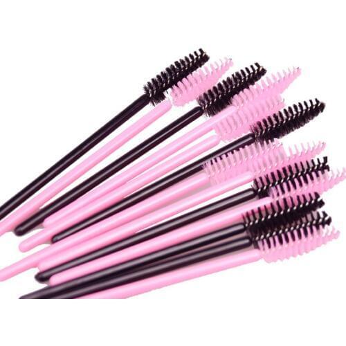 50pcs/lot Eyelash brushes Makeup brushes Disposable Applicator Lashes Cosmetic Mascara Wands Spoolers Eye Tools Brush Makeu R5T9
