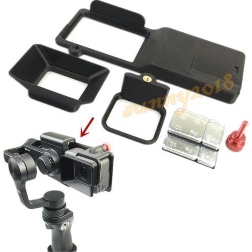 GoPro hero 5 Adapter switch mount plate + Camera Sun Shade for DJI osmo mobile gimbal handheld parts