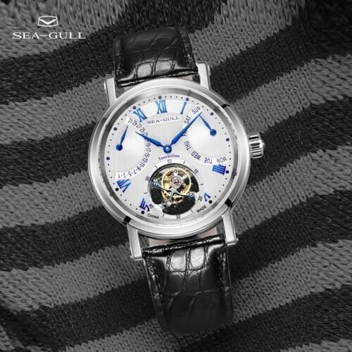 Seagull Tourbillon Watch Mens Manual Mechanical Watch Simple Business Waterproof Watch Luxury Brand 818.924