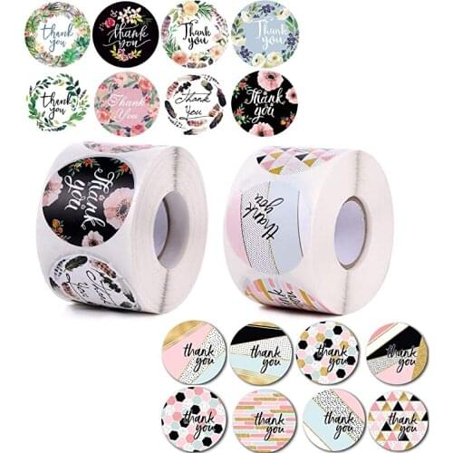 Thank You Stickers Labels for Envelopes, Bubble Mailers and Gift Bags Packaging , 1 Inch，500 Pieces Each Roll 4