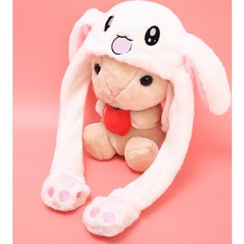New Style Attractive Kids Cuddly Moving Ear Rabbit Hat Dance Plush Toy For Gift