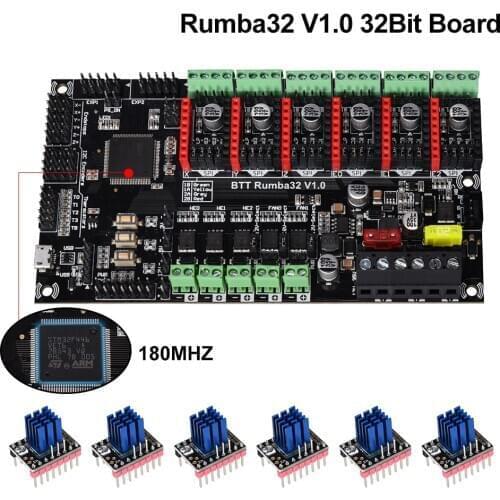 BIGTREETECH BTT Rumba32 V1.0 32Bit Control Board 180MHZ 6PC TMC2209 TMC2208 TMC2130 TFT35 12864 LCD 3D Printer Parts