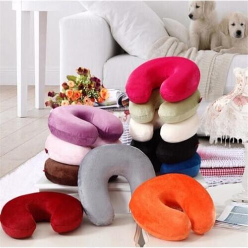 Memory Foam Pillow Neck U-Shape U Shaped Headrest Car Flight Travel Soft Nursing Cushion