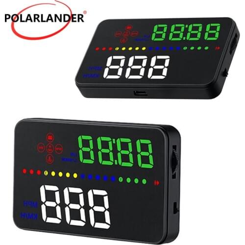 Head Up Display Car HUD A300 Windshield Projector Alarm Over Speed OBD2 Warning System 3.5'' HD Digital Projector