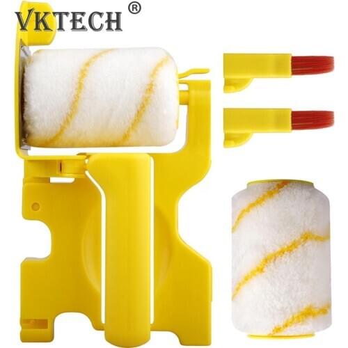 Clean-Cut Paint Edger Roller Brush Multifunctional Wall Ceiling Door Treatment Painting Roller Brush Set Roller Paint Brush