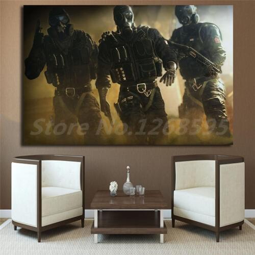Tom Clancys Rainbow Six Siege Soldiers Mercenary HD Wallpapers Art Canvas Poster Painting Wall Picture Print Home Bedroom Decor