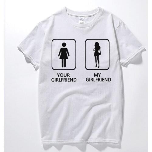 Funny Style Different Girl Friend T Shirt Men Casual Short Sleeve Mens Summer Newest Brand 100% Cotton T-shirt European Size