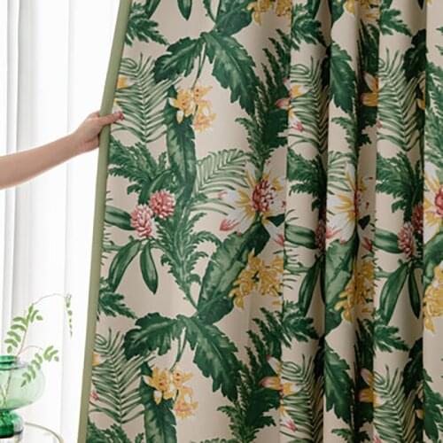 Rain Forest Blackout Curtains For Living Room шторы фатин Para Salon Cortinas Rideau Nordic Modern Minimalist Plants American