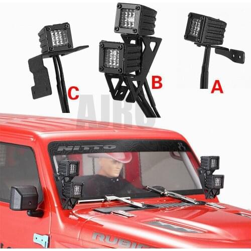 1/10 AXIAL SCX10 III Jeep Wrangler TRX4 TRX6 D90 RC Car Modification Parts Simulation LED Headlights Spotlights DIY Car Lamp