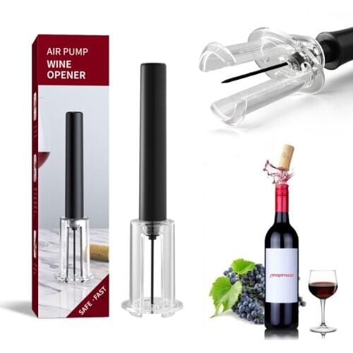 1 Set Air Pump Wine Bottle Opener Corkscrew Cork Remover Kitchen Opening Tools Bar Accessories Red Wine Opener Air Pressure