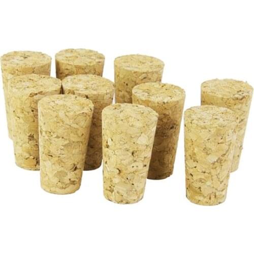 20Pcs/Lot Natural Wood Corks Wine Stopper Wood Bottle Stopper Cone Type Wine Bottle Corks Plug Sealing Cap Beer Bottle Corks