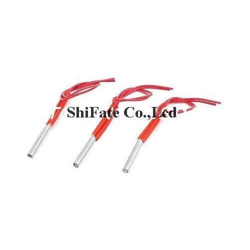 220V 100W/150W/200W/300W 2-Wire Industry Mold Cartridge Heater Heating Element Dia.6mm x Lengh 30/40/50/60/80/100mm 3Pcs