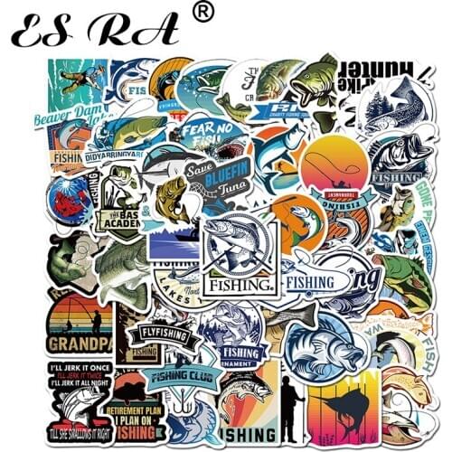 50 Pcs Lots/Set Outdoor Stickers Fishing Graffiti Waterproof PVC Pegatinas laptop Notebook Skateboard Luggage Children Gift