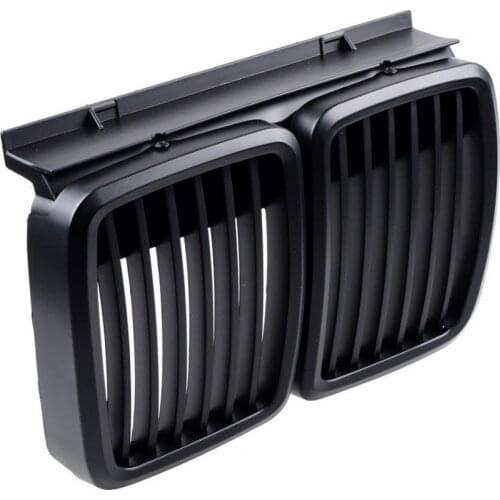 60% HOT SALES!!!1 Pair Car Grilles Mesh Sheet Matte Black Front Racing Grill 51131884350 for BMW E30 M40 1982-1994