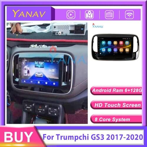 Android 10 Car Radio DVD Stereo Receiver For Trumpchi GS3 2017-2020 auto multimedia GPS Navigation head unit 128GB tape recorder