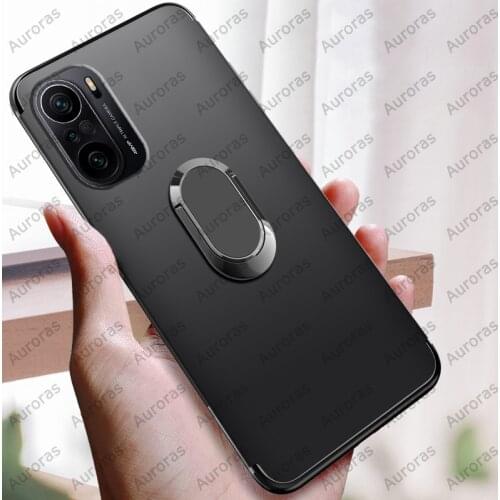 Auroras Case For Xiaomi Poco F3 Ultra Thin Soft With Magnetic Attraction Ring Back Matte For Poco X3 Pro Cover