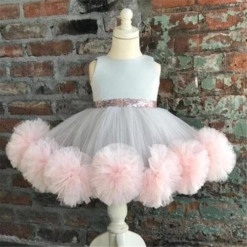 Infant Girl Dresses Ball Gown Ruffles Puffy Lilttle Prinecss Birthday Party Gowns Photography