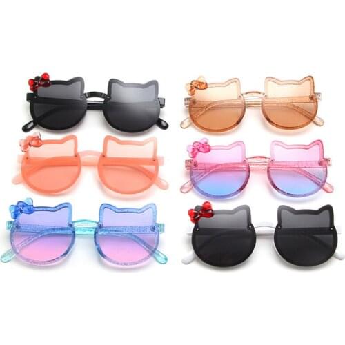 Butterfly Children Sunglasses Cat Blue Pink Glasses Girls Cute Kids Eyeglasses Colored Lenses Boys Baby Shades Vogue Trends 2021