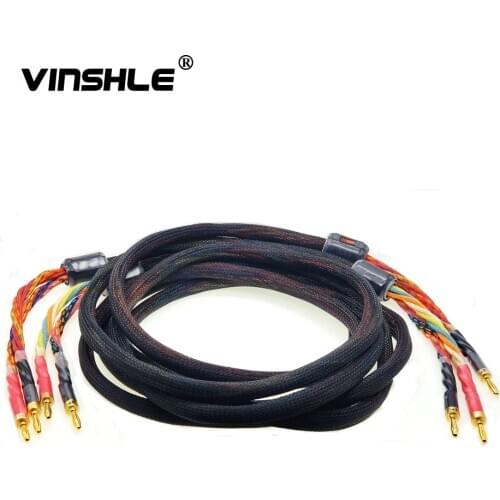 HIFI oxygen-free copper OFC audio speaker cable high-end amplifier speaker cable Banana plug cable A Pair