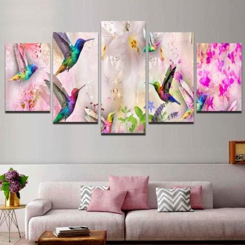 Canvas Painting Decoration Frameless Painting Living Room Pentastic Painting Hundred Birds Chaofeng Painting Bedroom Painting