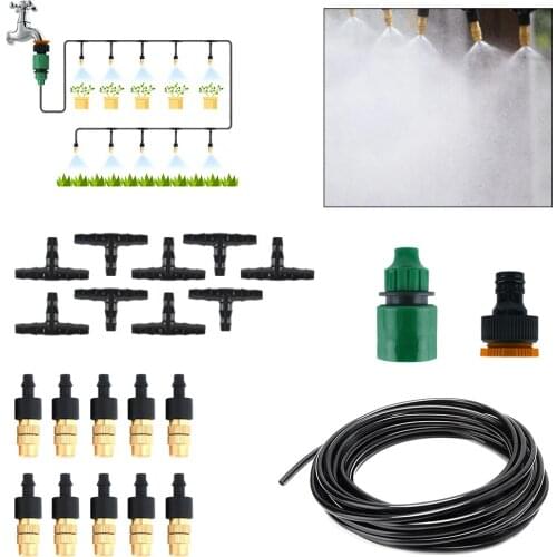5M 4/7 Hose DIY Micro Misting Irrigation System Garden Greenhouse Watering Kits for Home Garden Potted Plants