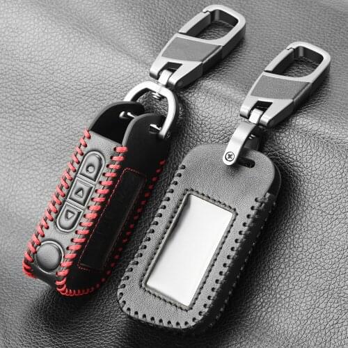 A93 Leather Key Case For Starline A63 A39 A36 A66 A96 2-Way Car Alarm LCD Remote Control Transmitter Leather Keychain Cover