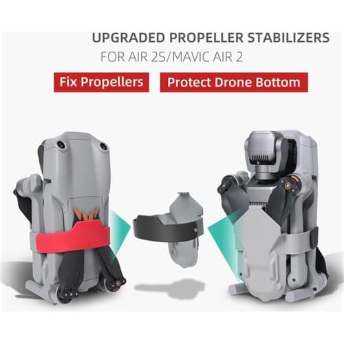 For DJI AIR 2S Propeller Blades Fixed Strap Propeller Stabilizers for DJI AIR 2S/MAVIC AIR 2 Accessories Black/Red Color