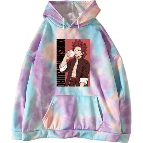 My Hero Academia Hoodies Women/Men Kirishima Eijiro Long Sleeve Hooded Sweatshirt Cotton Men Hoodies