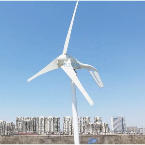 New arrival 100w 200w 300w 400w wind power generator three phase AC 12v 24v 48v wind turbine with water proof MPPT regulator