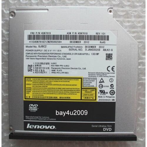 New original DVD DVDRW Drive SATA 9.5mm UJ8C2 UJ8B2 UJ8E2 For Lenovo Thinkpad T410 T410s T420s T430s DVD-RW Drive 45N7457