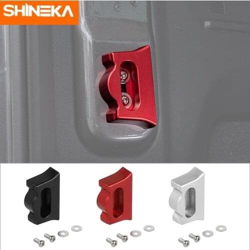 SHINEKA Car Tailgate Stopper Limiter Decoration Cover Aluminum Alloy Accessories For Jeep Wrangler JL 2018 2019 2020 2021