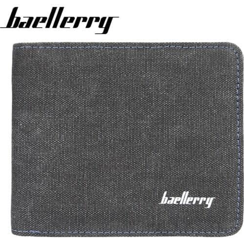 Wholesale Wallet Man Canvas Credit Card Holder Men Business Casual Male Purse Cotton Linen Short Coin Pocket Zipper 50PCS/lot