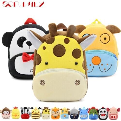Plush Backpacks Cartoon Of Kindergarten Animal Kids Backpack And Children Girls Boys School Bags Versatile Multiple Bag
