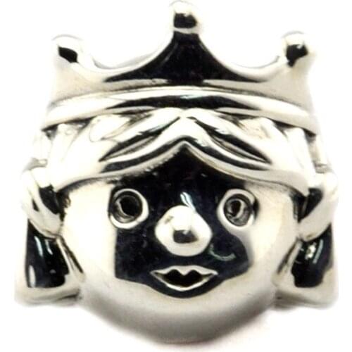 Genuine 925 Sterling Silver Precious Princess Beads Charms Fits Original Pandora Bracelet trinket Jewelry for Women DIY Making