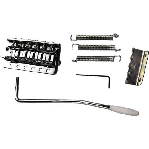 Free shipping a set 6 Strings Guitar Bridge Saddle Chrome for Strat ST Electric Guitar Bridge Standard guitar parts