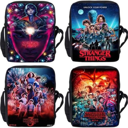 Stranger Things Messenger Bag Travel Shoulder Bag Daily Shopper Bags Casual Handbags Teens Bookbag Students School Crossbody Bag