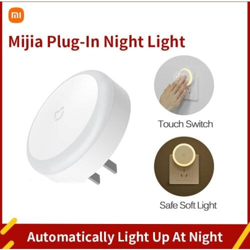 Xiaomi Mi Mijia Smart LED Night Light Light Sensor Touch mode Night Lamp For Home Corridor Bedroom Aisle AC 220V plug in Version