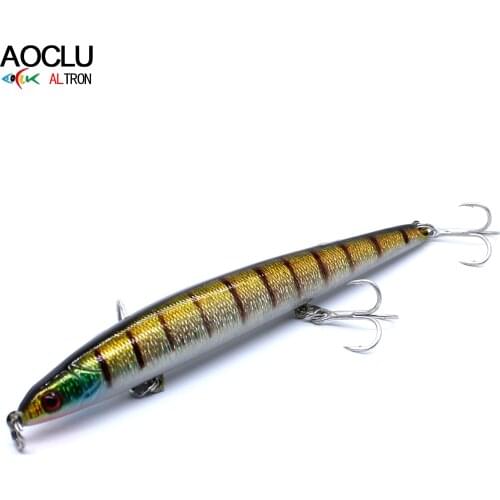 AOCLU wobblers Super Quality 5 Colors 12.5cm 21g Hard Bait Stick Pencil Sinking Fishing lures Bass Fresh Salt Water Tackle hooks